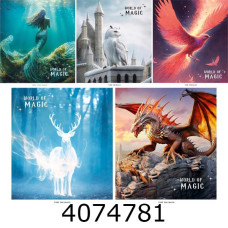 Зошит шк. 60 арк. кл. Школярик Star УФ лак World of Magic (нейт) (10/100) 60к 3431