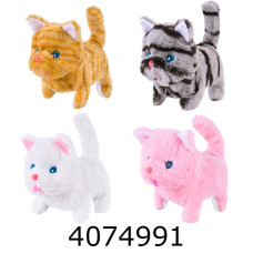 Кошеня м`яка інтерактивна іграшка в кульку 4 види 15*8*12см (140) C23910