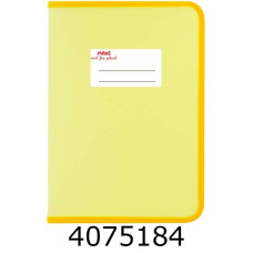 Папка-пенал на блискавці А4 пластик Maxi непрозора фактура тканина жовта MX31647-85