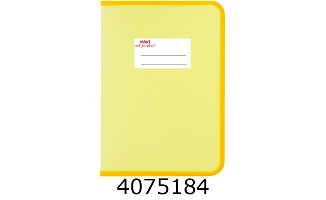 Папка-пенал на блискавці А4 пластик Maxi непрозора фактура тканина жовта MX31647-85