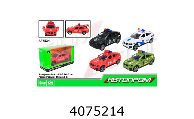 Машина метал. Автопром 4 кольори 16*9*6см (60/120) AP7534