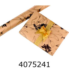 Папір подар. 70*800см Квітка чорна  70г/квм 255-5119