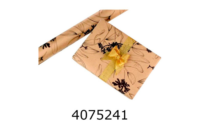 Папір подар. 70*800см Квітка чорна  70г/квм 255-5119