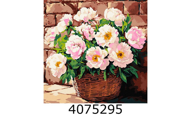 Картина по номерам 40*40см квіти 