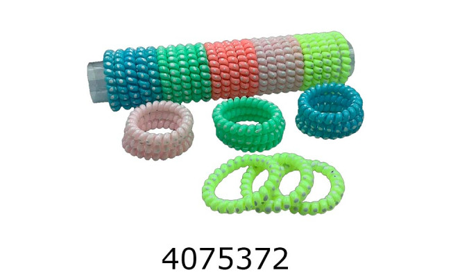 Резинка для волосся Пружинка 25 шт матова кольорова ba4015