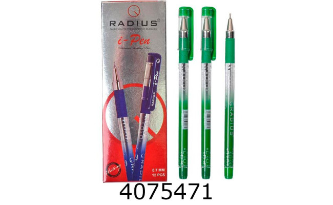 Ручка кульк. Radius I-Pen зелена 0.7мм (12/144/1728) I-Pen