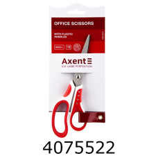 Ножиці 18см AXENT Shell офісні біло-червоні (10) 6304-06-A