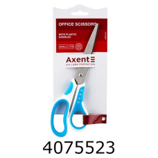 Ножиці 21см AXENT Shell офісні біло-блакитні  (10) 6305-02-A
