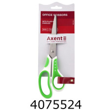Ножиці 21см AXENT Shell офісні біло-салатові   (10) 6305-09-A