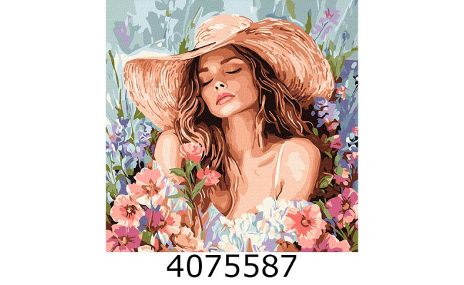 Картина по номерам 40*40см квіти 