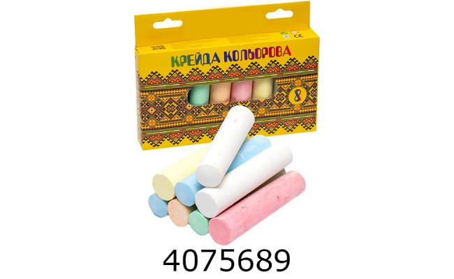 Крейда кольорова 8 шт. кругла Jumbo (120)