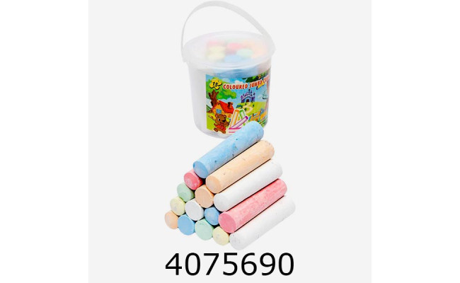 Крейда кольорова 15 шт. кругла Jumbo (__)