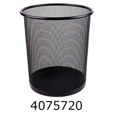 Корзина для паперів метал 23*27*19см чорна  (24) 5003-B