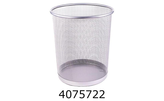 Корзина для паперів метал 23*27*19см срібло (24) 5003-S