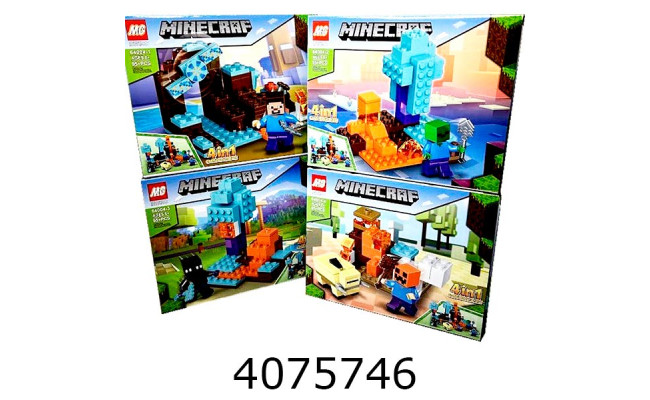 Конструктор Minecraft 95 дет. мікс 4 в коробці (8) 64004