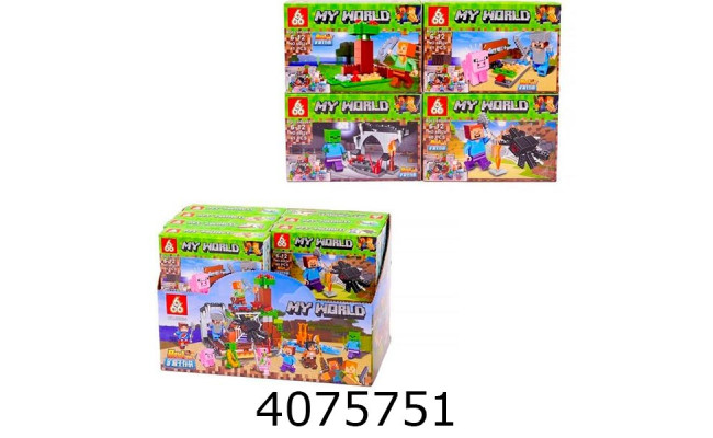 Конструктор Minecraft 40-43 дет. мікс 8 в коробці (16) 66024