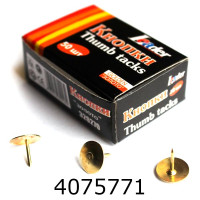 Кнопки гвіздок 50шт. золотисті Leader (10/1000) 320270