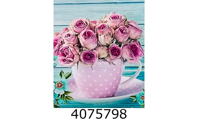 Алмазна мозаїка 30*40  Троянди в чашці