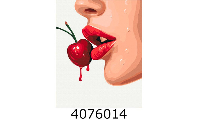 Картина по номерам 40*50см  (Спокусливий червоний) Brushme BS54340