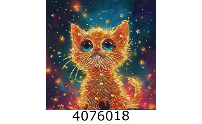 Алмазна мозаїка 25*25 Синьооке кошеня  Brushme BH009