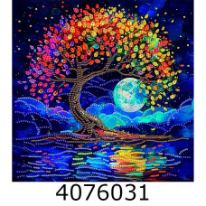 Алмазна мозаїка 25*25 Барвисте дерево  Brushme BH020