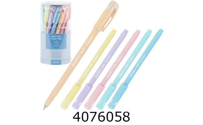 Ручка масл. Axent Soft Pastel синя 07мм (24/144) AB1102-02-A