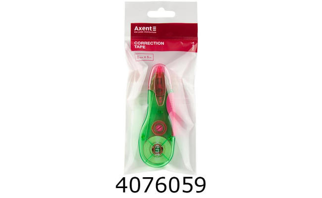 Коректор-стрічка Axent 5мм*5м зелено-рожева (12) 7006-02-A