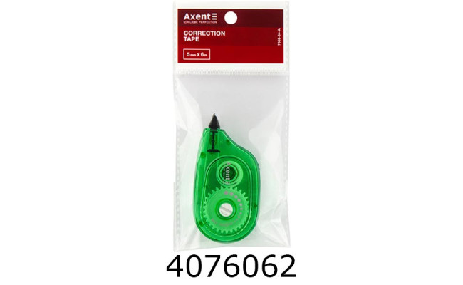 Коректор-стрічка Axent 5мм*6м зелена (48) 7009-04-A