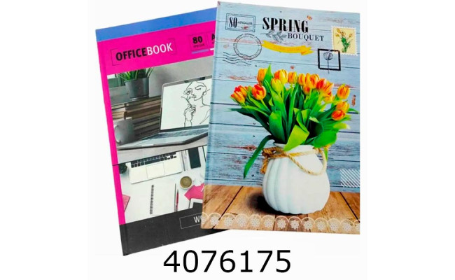 Канц. книга 80 арк. тв. обкл. кл. ламін. офсет (10) 22B-004
