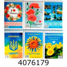 Блокнот на спір. зверху А6 80 арк. 