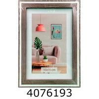 Фоторамка пластик 10*15/12 SA (сіра білий обідок з ніжкою)(54) SA1613-6375