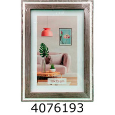 Фоторамка пластик 10*15/12 SA (сіра білий обідок з ніжкою)(54) SA1613-6375