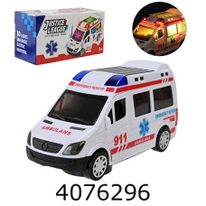 Машина на батар. в коробці  Швидка Допомога 14*6*72см  (90) 89-603A