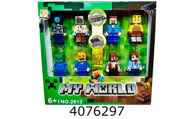 Герої Minecraft в короб. 8 видів  175*23*165см (2/96) 2613-2