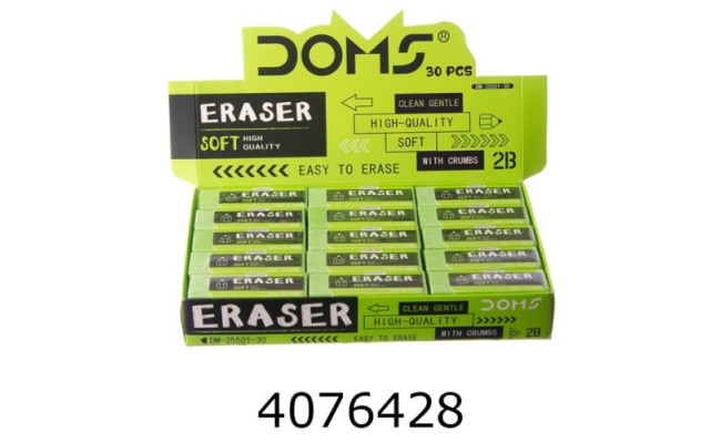 Гумка Doms прямокутна зелена (30/1800) DM-25501