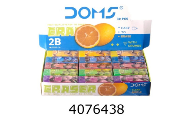 Гумка DOMS прямокутна з фруктовим ароматом (30/1800) DM25502-30