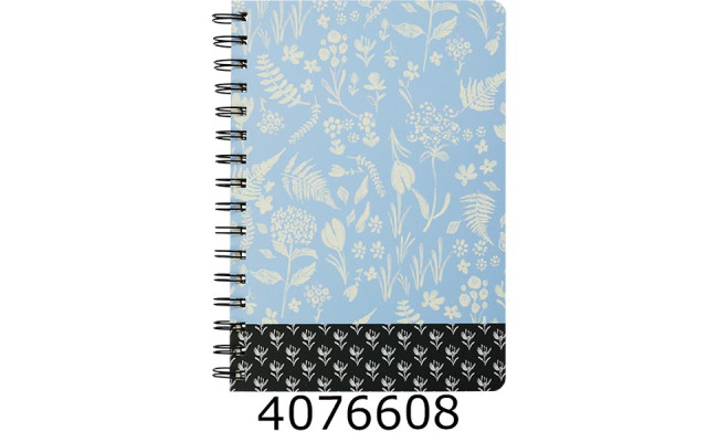 Блокнот А5 80 арк. тв. карт. обкл. кл. Buromax ELEGANT блакитна (6) BM.24572113-14