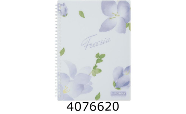 Блокнот на спір. збоку B5 80 арк. пласт. обкл. кл. бузковий ARABESKI BM.2586-26