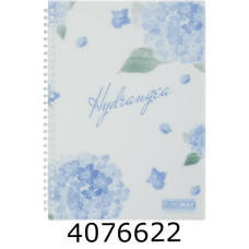 Блокнот на спір. збоку B5 80 арк. пласт. обкл. кл. світло-синій ARABESKI BM.2586-30