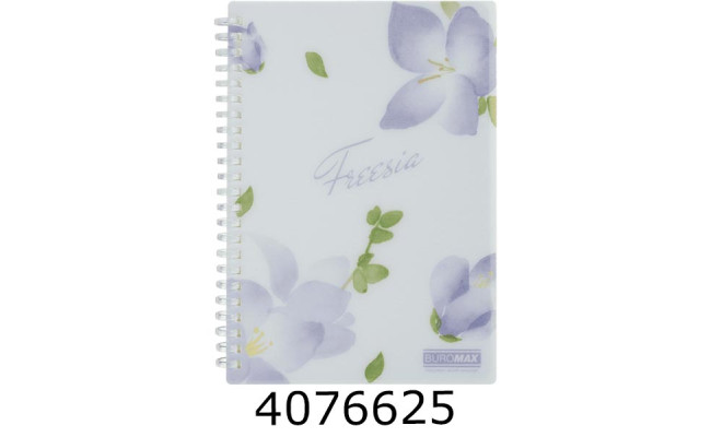Блокнот на спір. збоку A5 80 арк. пласт. обкл. кл. бузковий ARABESKI BM.2587-26