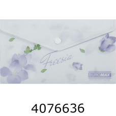 Папка конверт на кнопці DL Buromax ARABESKI мат. пластик бузковий (12) BM.3853-26