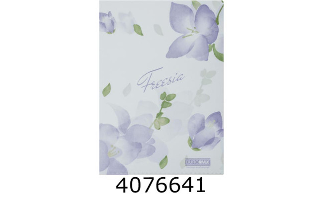 Папка - куточок A-4 Buromax ARABESKI мат. пластик бузковий (12) BM.3854-26