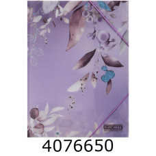Папка на гумках пластик А4 BUROMAX ARABESKI мат. непроз. сливовий (12) BM.3908-48