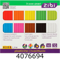 Пластилін ZiBi KIDS Line 10 кол. 160г (40) ZB.6273 Пластилін ZiBi KIDS Line 10 кол. 160г (40) ZB.6273