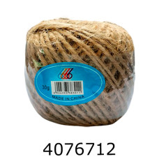 Шпагат джутовий кругла намотка 30г коричневий (12/360) 136586