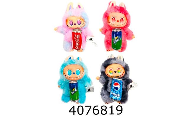 М'яка іграшка Labubu Pepsi Fanta Sprite в карт. уп. (6/240) 3 пок.