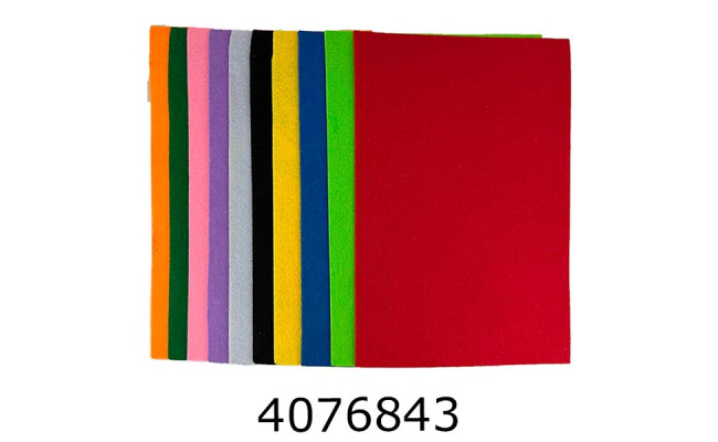 Фоаміран 20*30см 1.0мм 10 арк. асорті (100)