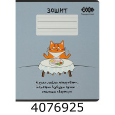 Зошит шк. 36 арк. кл. ZiBi  KIDS LINE CUTE CAT маргенго  (20) ZB.1731-53