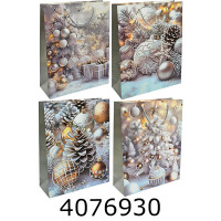 Пакет новорічний подарунковий 31*40*12см мікс 4 (12/360) 4209-2L