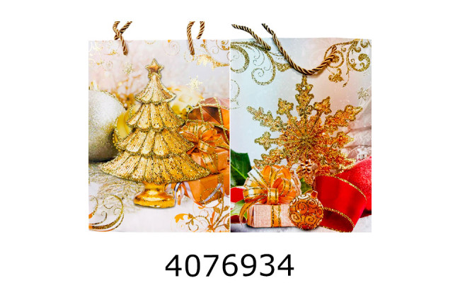 Пакет новорічний подарунковий 18*24*8см мікс 4 (12/720) S